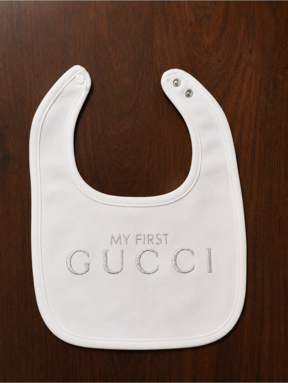 Authentic Gucci “My First Gucci” Baby Bib | White | Made in Italy | 0–3M
